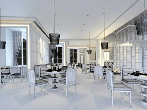 business restaurant - coffee - banquet 174 3D Model