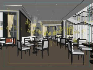 business restaurant - coffee - banquet 174 3D Model