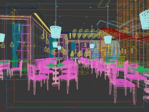 business restaurant - coffee - banquet 174 Modèle 3D