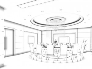 business restaurant - coffee - banquet 175 3D Model
