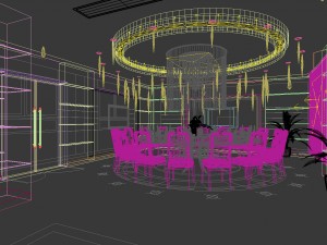 business restaurant - coffee - banquet 175 3D Model