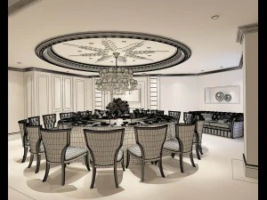 business restaurant - coffee - banquet 176 3D Model
