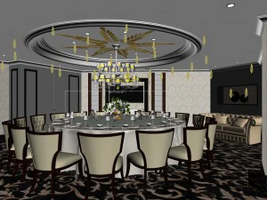 business restaurant - coffee - banquet 176 3D Model