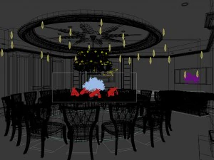 business restaurant - coffee - banquet 176 3D Model