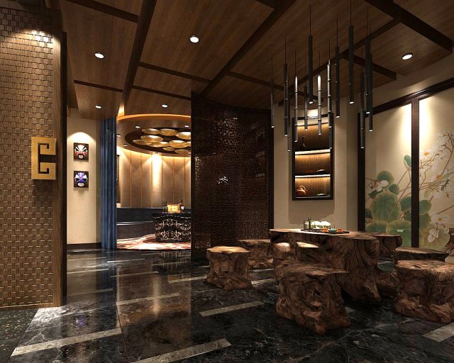 business restaurant - coffee - banquet 178 3D Модель .c4d .max .obj .3ds .fbx .stl .blend 
