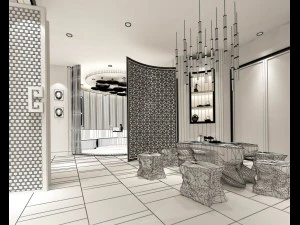 ビジネスレストラン - コーヒー - 宴会 178 3Dモデル