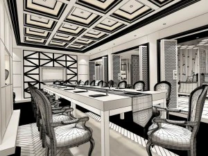 ビジネスレストラン - コーヒー - 宴会 178 3Dモデル