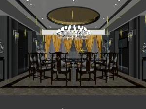 ビジネスレストラン - コーヒー - バンケット 180 3Dモデル