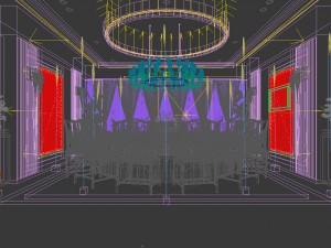 business restaurant - coffee - banquet 180 Model 3D