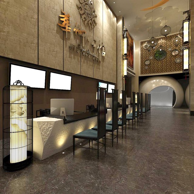 business restaurant - coffee - banquet 182 3D Model .c4d .max .obj .3ds .fbx .stl .blend 