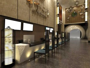 Gesch&auml;ftsrestaurant - Kaffee - Bankett 182 3D Modell