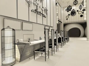 business restaurant - coffee - banquet 184 3D Model