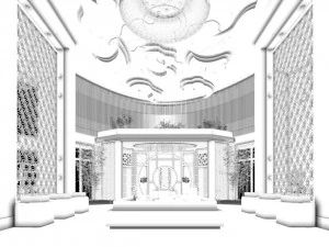 business restaurant - coffee - banquet 184 3D Model