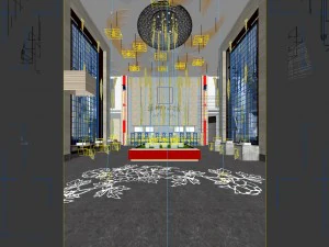 business restaurant - coffee - banquet 184 3D Model