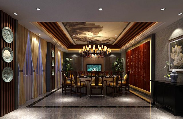 business restaurant - coffee - banquet 185 3D Model .c4d .max .obj .3ds .fbx .stl .blend 