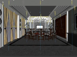 business restaurant - coffee - banquet 185 3D Model