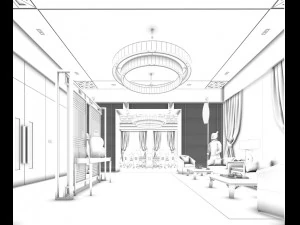business restaurant - coffee - banquet 187 3D Model