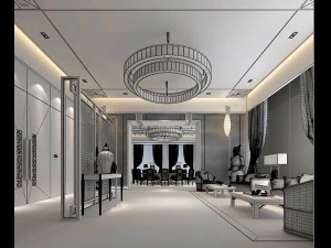 business restaurant - coffee - banquet 187 3D Model