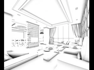 business restaurant - coffee - banquet 188 3D Model