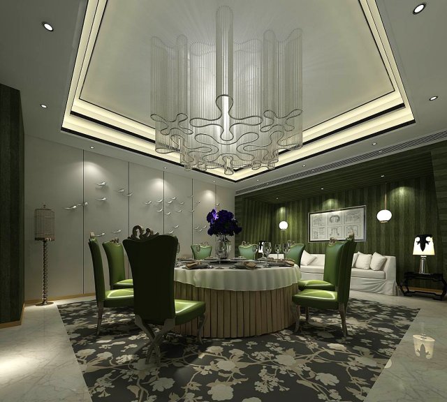 business restaurant - coffee - banquet 189 Modèle 3D .c4d .max .obj .3ds .fbx .stl .blend