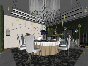 business restaurant - coffee - banquet 189 Modèle 3D