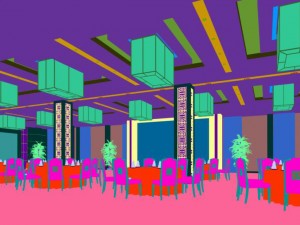 business restaurant - coffee - banquet 190 Modello 3D
