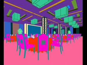 business restaurant - coffee - banquet 190 3D Model