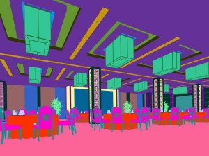business restaurant - coffee - banquet 190 Modello 3D