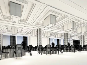 business restaurant - coffee - banquet 190 3D Model