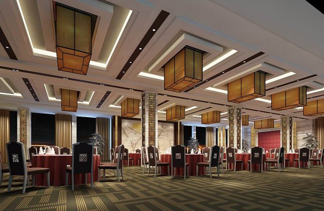 business restaurant - coffee - banquet 192 3Dモデル .c4d .max .obj .3ds .fbx .stl .blend 
