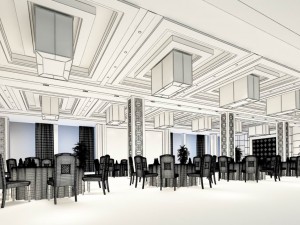 business restaurant - coffee - banquet 192 3Dモデル