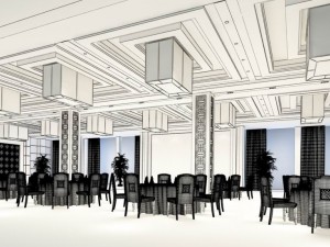 business restaurant - coffee - banquet 192 3Dモデル