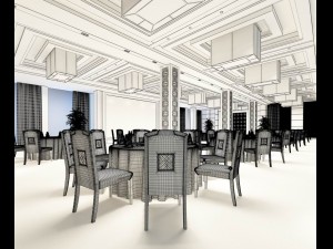 business restaurant - coffee - banquet 192 3Dモデル