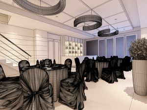 business restaurant - coffee - banquet 193 Modèle 3D
