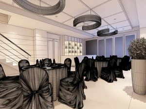 business restaurant - coffee - banquet 193 3D Model
