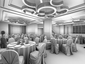 business restaurant - coffee - banquet 193 Modèle 3D