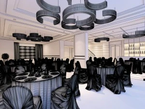 business restaurant - coffee - banquet 193 3D Model
