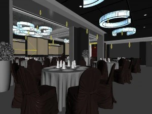 business restaurant - coffee - banquet 193 3D Model