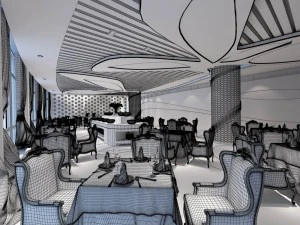 business restaurant - coffee - banquet 196 3D Model