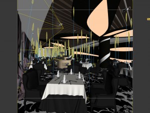 business restaurant - coffee - banquet 196 Modèle 3D