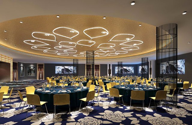business restaurant - coffee - banquet 197 3D 모델 .c4d .max .obj .3ds .fbx .stl .blend 