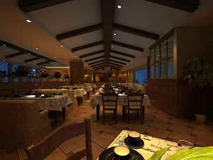 बिज़नेस रेस्तरां - कॉफ़ी - भोज 199 3D मॉडल