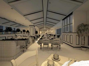 business restaurant - coffee - banquet 199 3D Model