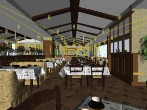 business restaurant - coffee - banquet 199 3D Model