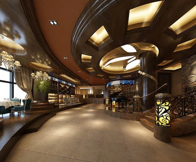 business restaurant - coffee - banquet 200 3D Model .c4d .max .obj .3ds .fbx .stl .blend 