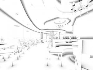 business restaurant - coffee - banquet 202 3D Model
