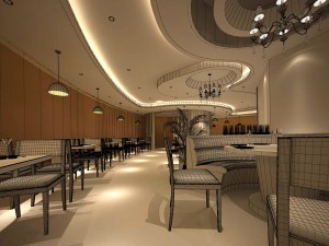 business restaurant - coffee - banquet 202 Modèle 3D