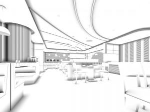business restaurant - coffee - banquet 202 Modèle 3D