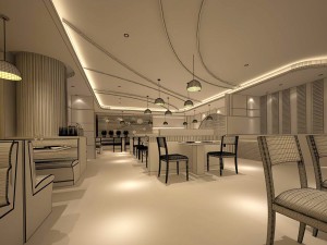 business restaurant - coffee - banquet 202 Modèle 3D