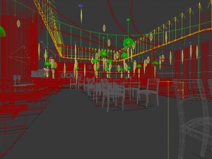 business restaurant - coffee - banquet 202 Modèle 3D